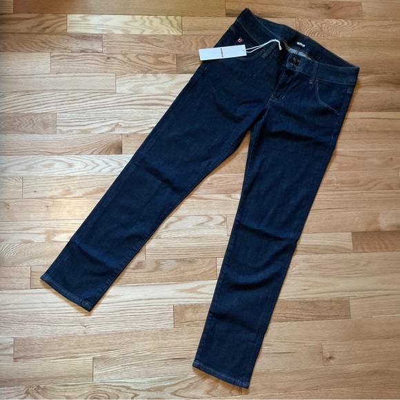 New Hudson Collin Tarpit Jeans Dark Wash Mid Rise Skinny Ankle Jeans Denim - Picture 13 of 16